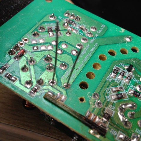 Underside of the power supply PCB.