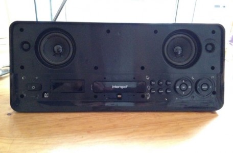 The speaker cover removed