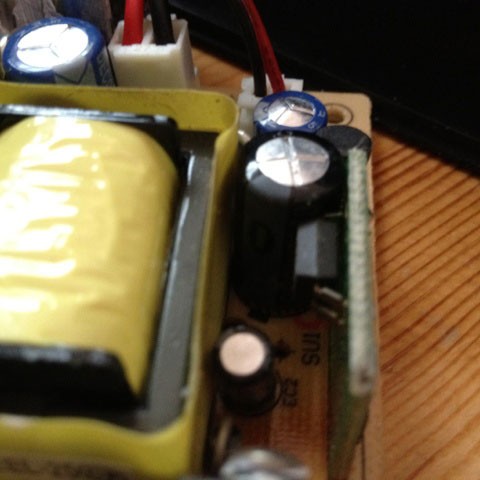 Bulging electrolytic capacitors.